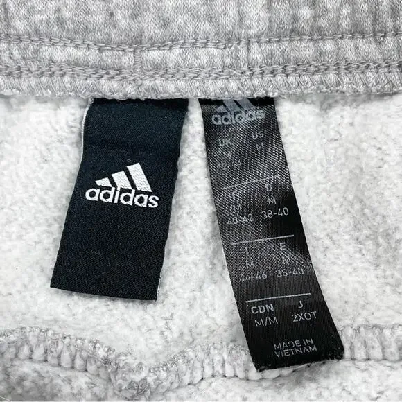 Adidas Essentials 3-Stripes Joggers Sweatpants Gray Black Medium - Picture 5 of 6